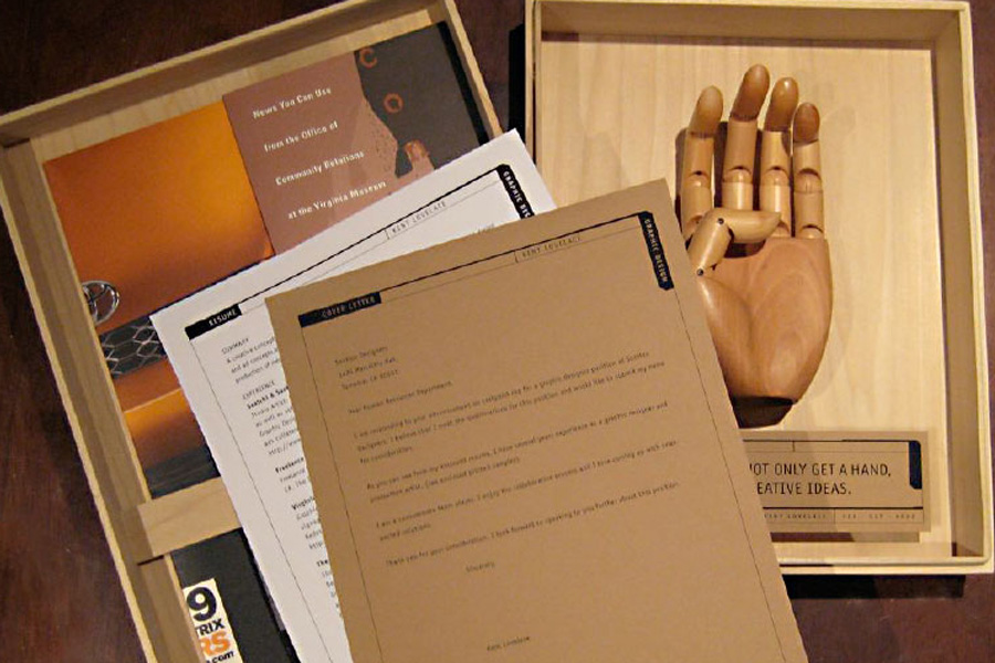 Hand-made self-promo presentation box